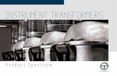 INSTRUMENT TRANSFORMERSFor this aim, devices called Instrument Transformers are used to reproduce primary parameters at scaled down values which are suitable for measuring instruments