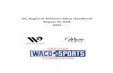 UIL Regional Athletics Meet Handbook Region III, AAA 2020WACO SUMMER YOUTH MINISTRIES 2624 AUSTIN Avenue, Waco Texas 76710 February 1, 2020 INVOICE TO: Region III 3A District Representatives