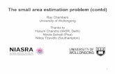 The small area estimation problem (contd) · The small area estimation problem (contd) Ray Chambers University of Wollongong ... Modern SAE Methods Based On Indirect Estimators An