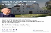 Come and Sing Workshop with John Rutter · Come and Sing Workshop with John Rutter Saturday 16th Sept. 17 Registered Charity No: 312828 RSCMPortsmouth@gmail.com RSCMPortsmouth Tickets