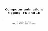 Computer animation: rigging, FK and Given joint angles, we compute configuration of the skeleton using