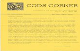 CODS CORNER COMS C#ffiNAR - DaffLibraryCODS CORNER Newsletter of The Central Ohio Daffodil Society Vol. X, No. 2, April 1980 Mrs. William Miller, President Mrs. James Liggett, Editor