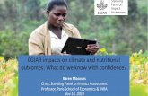 CGIAR impacts on climate and nutritional outcomes: …...Karen Macours Chair, Standing Panel on Impact Assessment Professor, Paris School of Economics & INRA Nov 14, 2019 CGIAR impacts