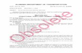 ALABAMA DEPARTMENT OF TRANSPORTATION · 2018-07-30 · ALABAMA DEPARTMENT OF TRANSPORTATION . DATE: June 18, ... requirements of Section 801 and the specific gravity of the aggregates