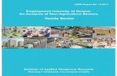 Employment Intensity of Output: An Analysis of Non ......Employment Intensity of Output: An Analysis of Non-Agriculture Sectors Textile Sector Gayatri Pandey A.K. Mathur Institute