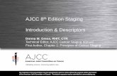 AJCC 8th Edition Staging Staging Rules... · – Category suffix: (m) – Stage prefix: y – Stage group info for lymphoma: E, S •Identified issues with descriptor data item –