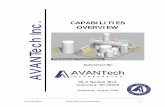 CAPABILITIES c OVERVIEW n I h c T N A V …Avantech Incorporated 1.0 OVERVIEW Avantech is a rapidly growing technology company with extensive experience in design, fabrication and