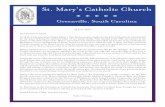 St. Mary’s Catholic Church...St. Mary’s Catholic Church Greenville, South Carolina @ @ @ @ @ 21 June 2015 Dear Friends in Christ, To all the Dads among us, Happy Father’s Day.
