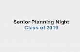 Senior Planning Night Class of 2019 · 2018-09-21 · Counselor Assignments 2018-2019 Mrs. Brianna Gasiewski Mrs. Amy Landers Mrs. Jessica Evans Mrs. Christine Mahler Mrs. Amanda