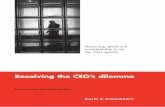 Resolving the CEO’s dilemma · 1 Resolving the CEO’s dilemma Balancing speed and sustainability to set the CEO agenda The job of chief executive officer has expanded dramatically