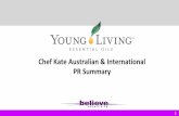 Chef Kate Australian & International PR Summary · 2017-09-29 · 3