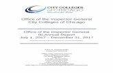 Office of the Inspector General City Colleges of Chicago Bi-Annual Report (July 1, 2017 to...Office of the Inspector General . City Colleges of Chicago . Office of the Inspector General