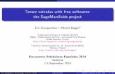 Tensor calculus with free softwares: the SageManifolds projectluthier/gourgoulhon/fr/... · Di erential geometry and tensor calculus on a computer Outline 1 Di erential geometry and