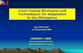 Local Coping Strategies and Technologies for …...Local Coping Strategies and Technologies for Adaptation in the Philippines LOURDES V. TIBIG Supervising Weather Specialist PAGASA