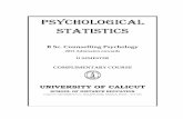 Psychological Statistics - University of Calicutuniversityofcalicut.info/syl/PsychologicalStatistics... · 2012-05-22 · psychological statistics b sc. counselling psychology 2011