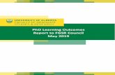 PhD Learning Outcomes Report to FGSR Council …...Learning outcomes are simple statements of what the learner knows and is able to do following a lesson, course, training activity