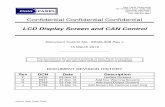 Confidential Confidential Confidential · 2019-03-23 · 2018, Data Panel, Corp. Confidential Confidential Confidential LCD Display Screen and CAN Control Document Control No. 33026-805