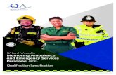 QA Level 4 Award in Mentoring Ambulance and Emergency ... · The QA Level 4 Award in Mentoring Ambulance and Emergency Services Personnel (RQF) qualification may be used towards other