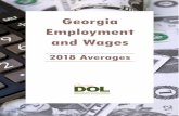Georgia Employment and WagesGeorgia Employment and Wages is published annually and includes the aver-age number of establishments, average employment, and average weekly wage during