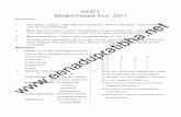 NEET MODEL GRAND TEST 2017 - eenadupratibha.netNEET. Model Grand Test 2017 Instructions : 1. This paper contains 180 objective questions; 90 from Biology, 45 from Physics and 45 from