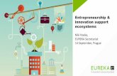 Entrepreneurship & innovation support ecosystems...Over 40 countries NETWORK PROJECTS 4282 projects UMBRELLAS CLUSTERS 829 projects EUROSTARS 1152 projects EUREKA TOURISM PLUS EUROAGRI
