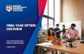 FINAL YEAR OPTION OVERVIEW - NTU EEE...• All FYP reports (interim report, draft and final reports) must be submitted to Turnitin service to check for plagiarism, where the service