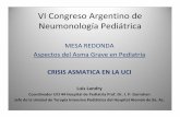 VI Congreso Argentino Neumonología Pediátrica · VI Congreso Argentino de Neumonología Pediátrica MESA REDONDA Aspectos del Asma Grave en Pediatría CRISIS ASMATICA EN LA UCI