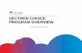 VECTREN CHOICE PROGRAM OVERVIEWSupplier applicant is approved to participate in the Choice Program and begins serving Choice customers within ninety days of approval, the EDI testing