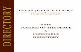2018 JUSTICE OF THE PEACE CONSTABLE DIRECTORY276af9e7-be53-470a-94ff-294d4a186749/2018...JUSTICE OF THE PEACE EDUCATION COMMITTEE Judge Holly Williamson, Chair Harris County 7330 Spencer