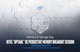 Memory & Storage Day Intel® Optane™ DC Persistent Memory … · 2019-09-26 · Up to 7X client thread & 8X throughput 1 with Intel® Optane™ DC Persistent Memory vs NVMe-based