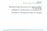 Widening Access to Specialty Training (WAST) Scheme in England · Widening Access to Specialty Training (WAST) scheme 10 4.1 Language Skills Please complete this section based on