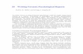 20 Writing Forensic Psychological ReportsWriting... · 20 Writing Forensic Psychological Reports Audrey K. Miller and Gregg J. Gagliardi An entire course in clinical-forensic psychology