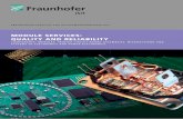 MODULE SERVICES: QUALITY AND RELIABILITY · 2019-12-02 · Non destructive analysis methods • Electrical characterization at wafer and module level (e.g., by automated wafer probing)