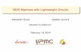 MDS Matrices with Lightweight Circuits · Introduction Lightweight Our approach Formal Results Instantiation Conclusion Previous Works Recursive Matrices Guo, Peyrin and Poschmann