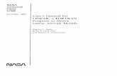 User's Manual for LINEAR , a FORTRAN Program to Derive Linear Aircraft … · 2013-06-27 · Title: User's Manual for LINEAR , a FORTRAN Program to Derive Linear Aircraft Models Author: