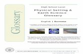 Physical Setting & y Glossary Glossar...High School Level Physical Setting & Earth Science Glossar Glossary y English | BurmeseTranslation of Physical Setting & Earth Science terms