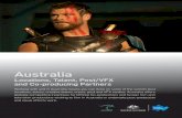 Australia...Australia Locations, Talent, Post/VFX and Co-producing Partners Working with and in Australia means you can draw on some of the world’s best locations, actors, creative