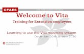 OHIO STATE UNIVERSITY EXTENSION Welcome to Vita · OHIO STATE UNIVERSITY EXTENSION OHIO STATE UNIVERSITY EXTENSION Welcome to Vita Training for Extension employees Learning to use