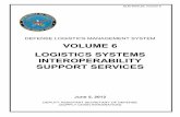 DEFENSE LOGISTICS MANAGEMENT SYSTEM VOLUME 6 …VOLUME 6, LOGISTICS SYSTEMS INTEROPERABILITY SUPPORT SERVICES . CHANGE 13 . I. This change to DLM 4000.25, Defense Logistics Management