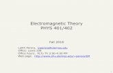 Electromagnetic Theory PHYS 401/402perera/EM/EM_lec00.pdf · Electromagnetic Theory PHYS 401/402 Fall 2018 Lalith Perera, lpperera@olemiss.edu ... Grading/Homework ... Long range