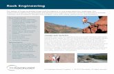 Rock Engineering - Kleinfelder · • Scour analysis in rock • Computer modeling Geomechanics • Rock Mass Rating (RMR), Rock Mass Quality (Q-value), Geologic Strength Index (GSI),