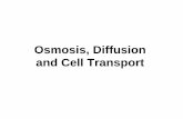 Osmosis, Diffusion and Cell Transport...Osmosis Osmosis is the diffusion of water from an area of high concentration to an area of low concentration across a membrane. Cell membranes