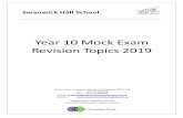 Year 10 Mock Exam Revision Topics 2019fluencycontent2-schoolwebsite.netdna-ssl.com/.../Y10-mock-exam-revision-topics-2019.pdfYear 10 Mock Exam Revision Topics 2019 Derby Road, Swanwick,