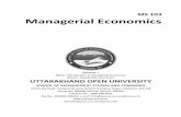 MS 103 Managerial Economics - Uttarakhand Open UniversityManagerial Economics Volume II Block III: Market System Block IV: Basics of Macro Economics ... 12.16 Answer to Check Your