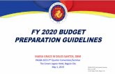 FY 2020 BUDGET PREPARATION GUIDELINES - pagba.comOPAPP Payapa at Masaganang Pamayanan (PAMANA) Program . Budget Preparation Calendar under NBM No. 131 PAGBA 2019 2nd Quarterly Seminar