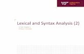 Lexical and Syntax Analysis (2) - Virginia Techpeople.cs.vt.edu/.../cs3304-Spr19/lectures/CS3304-10-LanguageSyntax-3.pdf · Lexical and Syntax Analysis (2) In Text: Chapter 4 N. Meng,