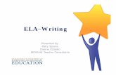 ELA Writing presentation - MCAS-Alt · Baseline canbe a brainstorming activity, graphic organizer, outline, or draft 3 Final Samples: 3 distinct writing samples with valid dates,
