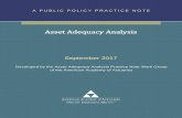 A PUBLIC POLICY PRACTICE NOTE...A PUBLIC POLICY PRACTICE NOTE . Asset Adequacy Analysis . September 2017 . Developed by the Asset Adequacy Analysis Practice Note Work Group of the