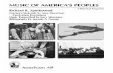 MUSIC OF AMERICA’S PEOPLES · 2017-12-05 · MUSIC OF AMERICA’S PEOPLES A Historical Perspective Richard K. Spottswood Teacher’s Materials by New Directions Curriculum Developers