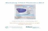 Workshop Chiral Photonics 2017 - Max Planck …...Pseudo-quantum-gravity: Planck scale physics by classical and quantum nonlinear optics We will review some our recent work concerning